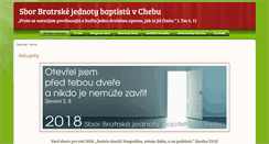 Desktop Screenshot of cheb.baptistcz.org