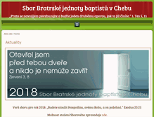 Tablet Screenshot of cheb.baptistcz.org